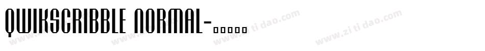 Qwikscribble Normal字体转换